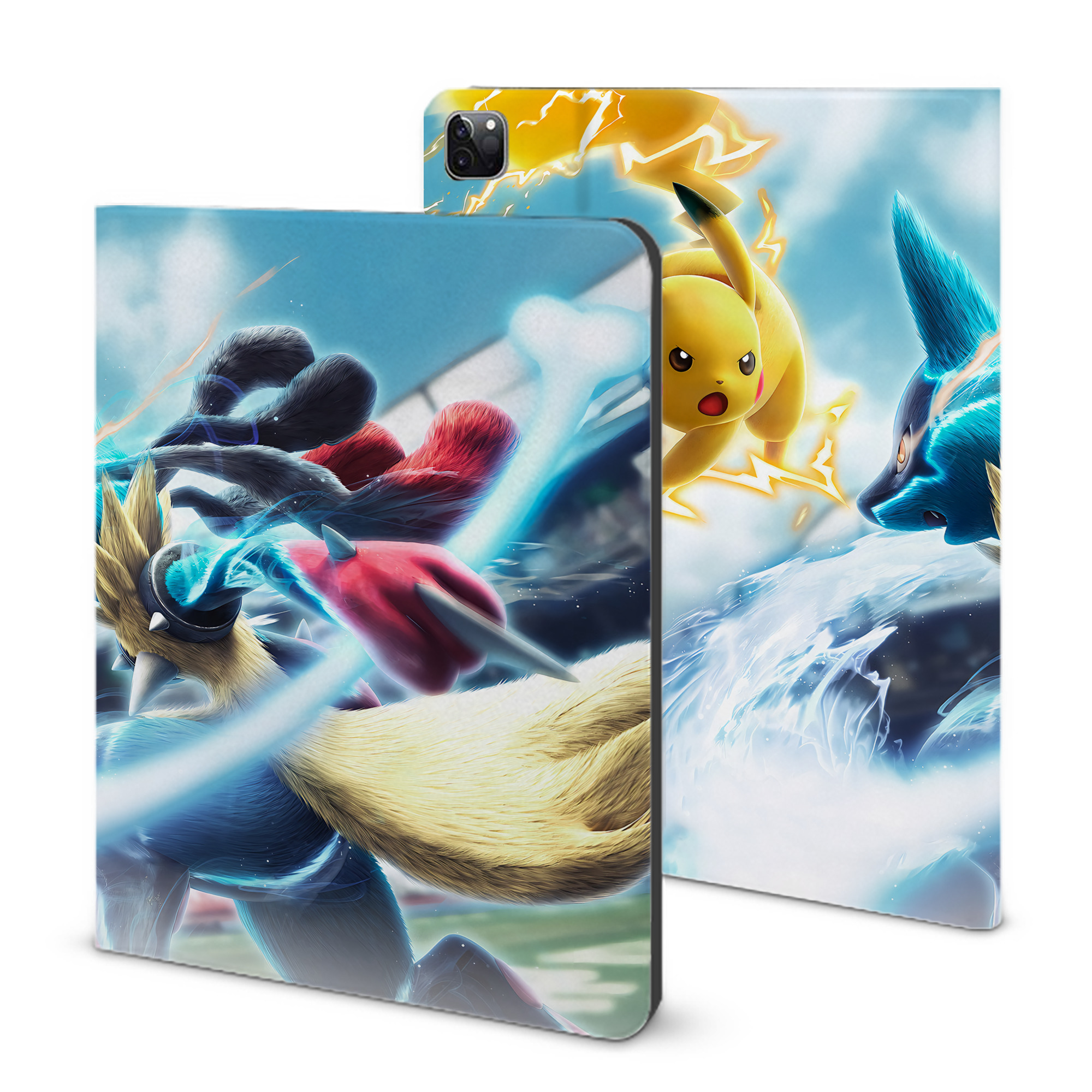 （画像用） ポケットモンスター Pokémon IPad ケース ブック型 PUレザー TPU 耐衝撃 軽量 薄型 ペン収納なし 全面保護 IPad 各モデル対応
